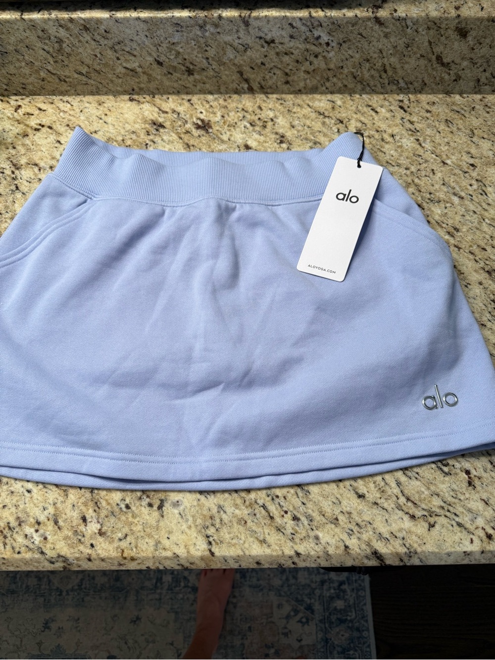 ALO Yoga Light Lavender Athletic Mini Skirt